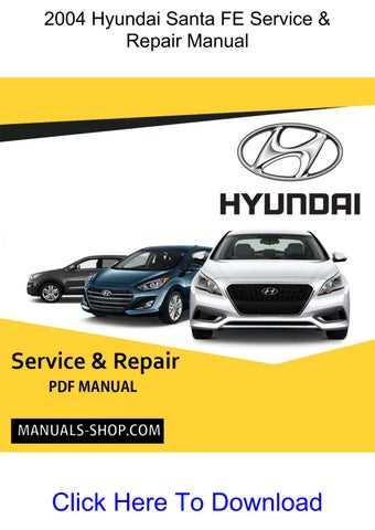 2004 hyundai santa fe repair manual