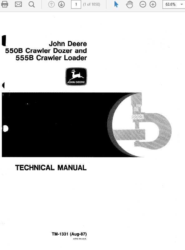 john deere 550 dozer repair manual