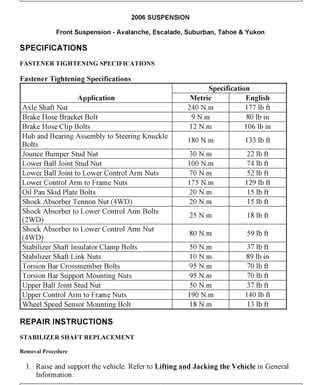 2003 chevy avalanche repair manual