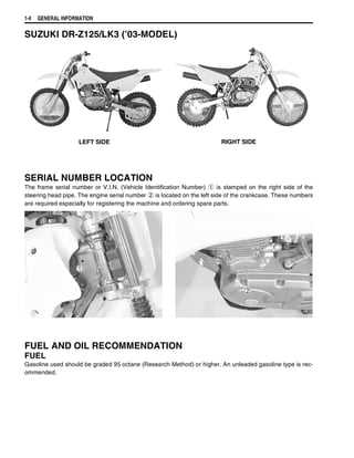 suzuki drz 125 repair manual