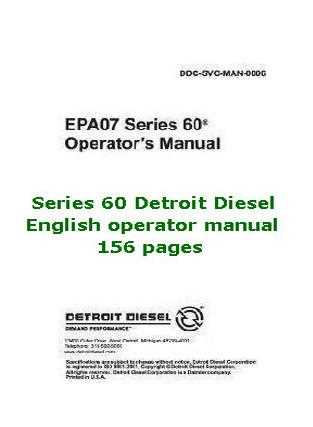 detroit 60 series repair manual