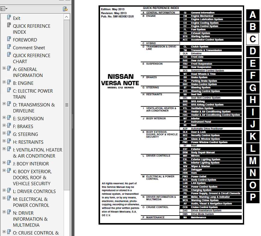 2012 nissan versa repair manual