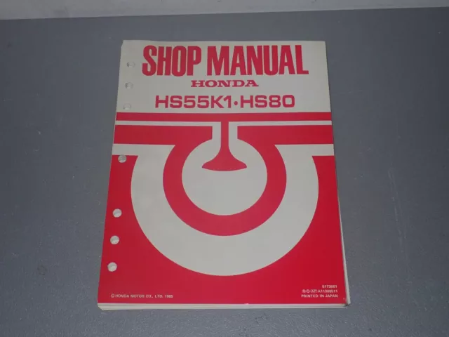 honda hs80 repair manual