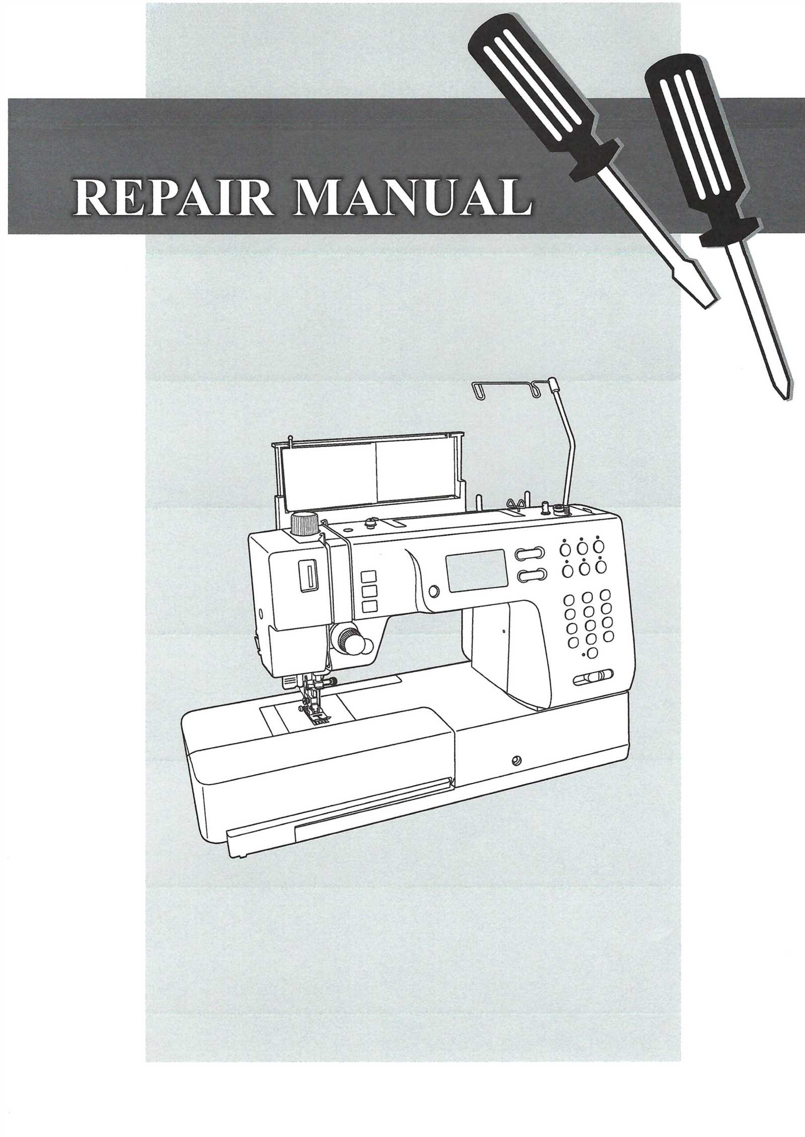embroidery machine repair manual