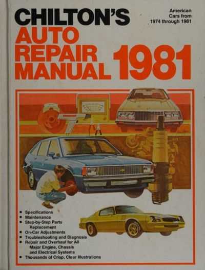 chiltons auto repair manual 1972