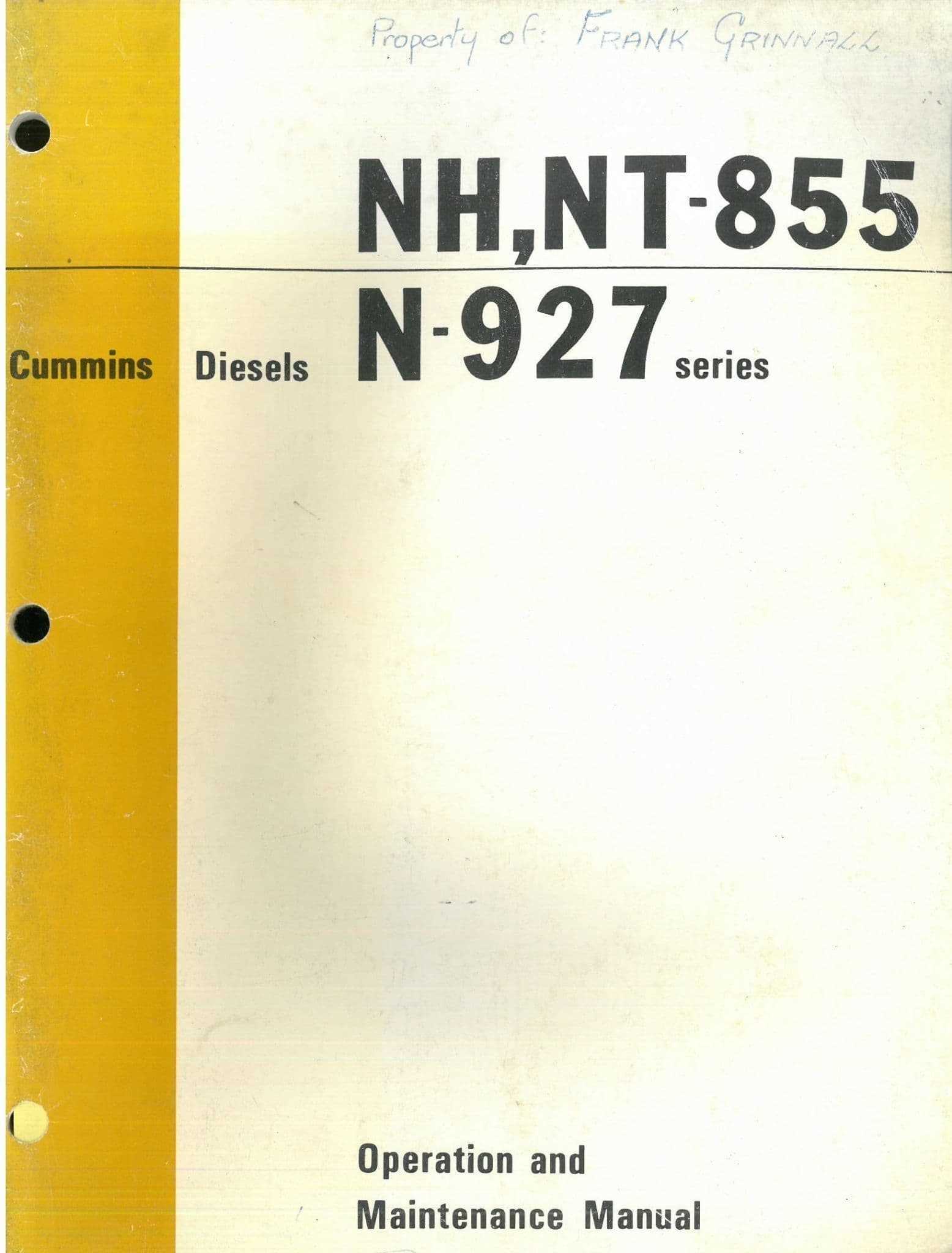 cummins 855 repair manual