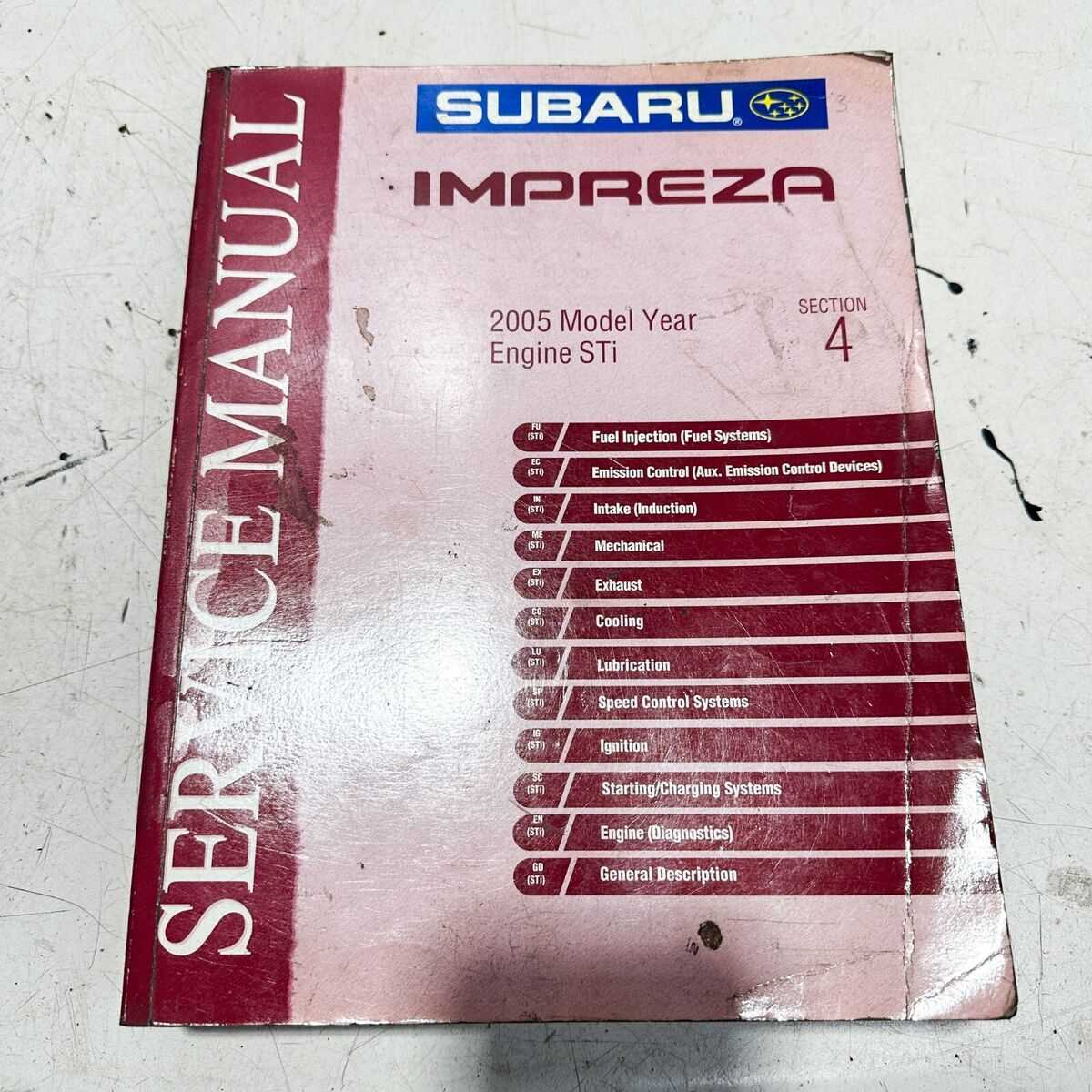 2012 subaru impreza repair manual