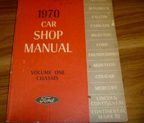 1970 ford mustang repair manual