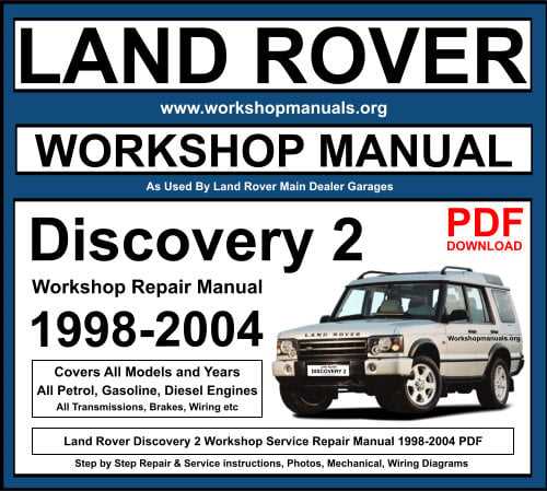 2000 land rover discovery repair manual