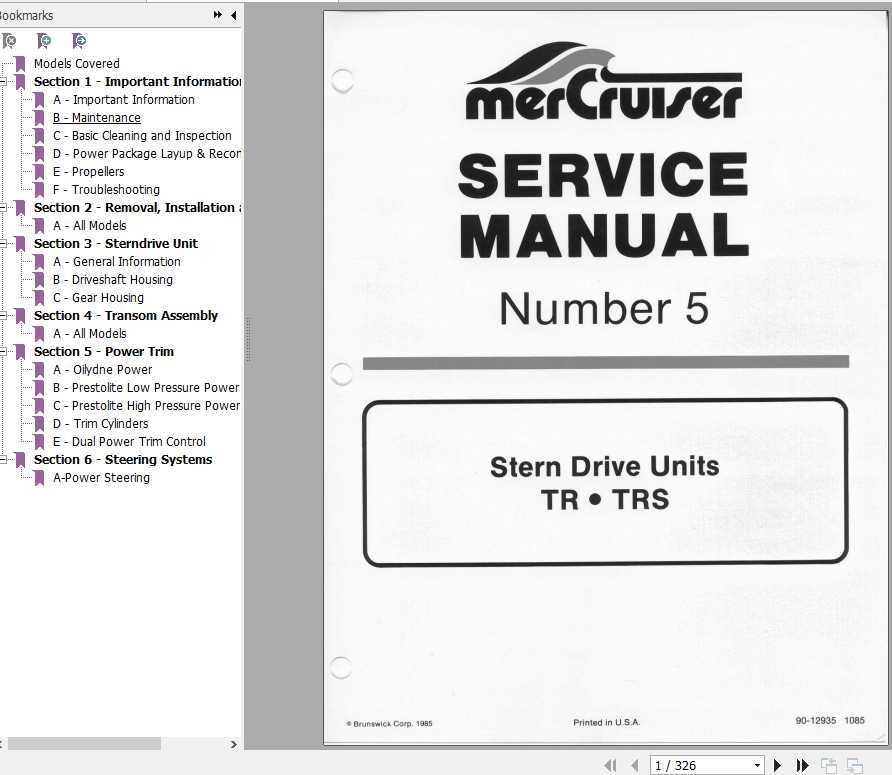 mercruiser sterndrive repair manual