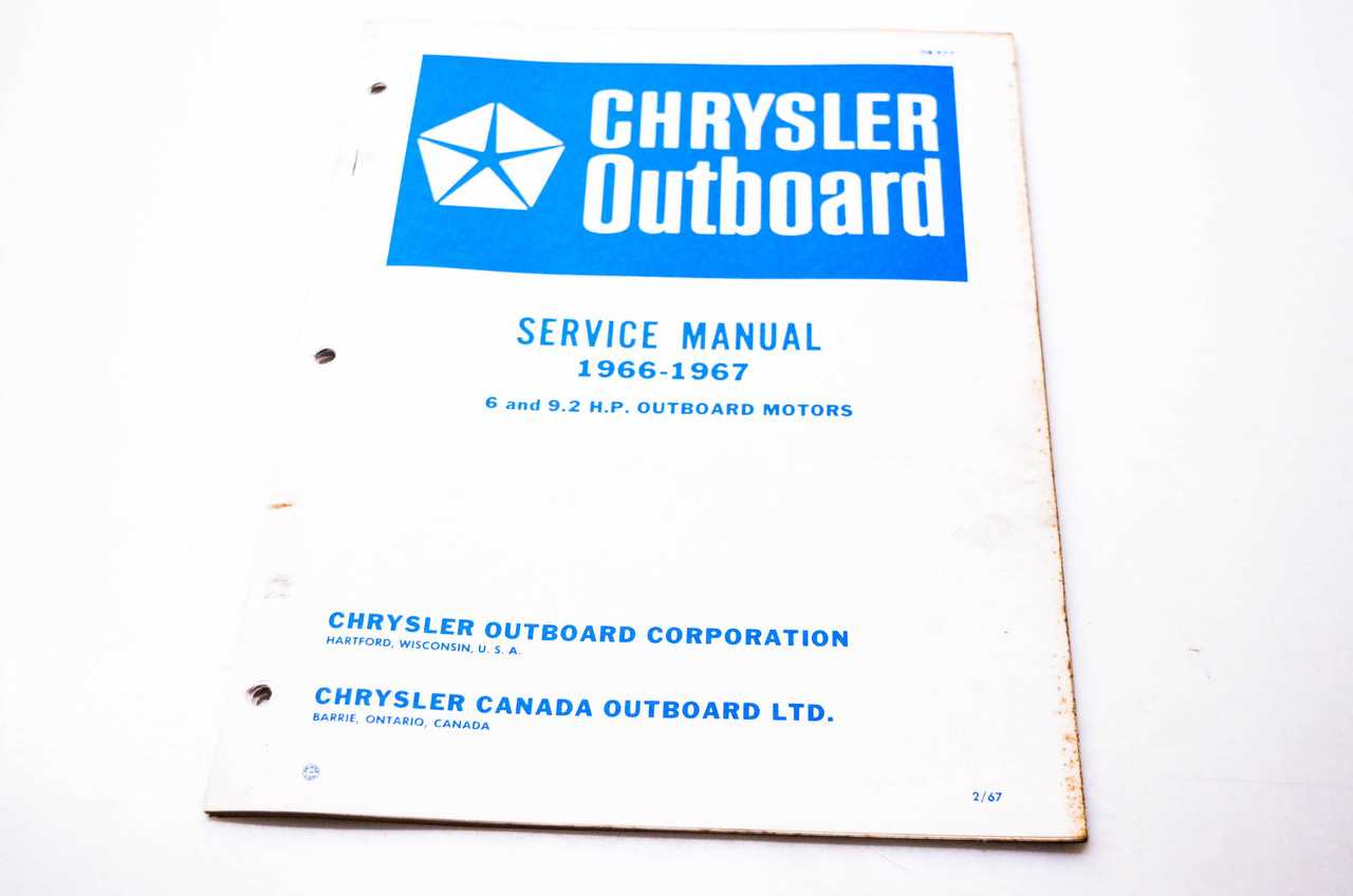 chrysler outboard motor repair manual