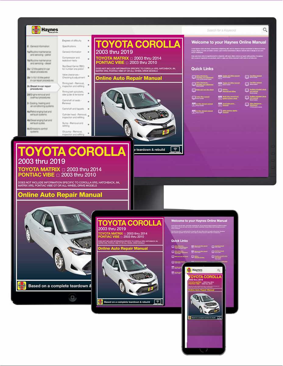 2014 toyota corolla repair manual