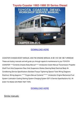 toyota coaster repair manual