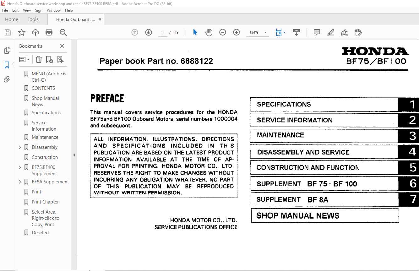 honda outboard repair manual