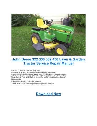 john deere 430 diesel lawn tractor repair manual