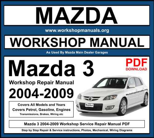 mazda 3 repair manual