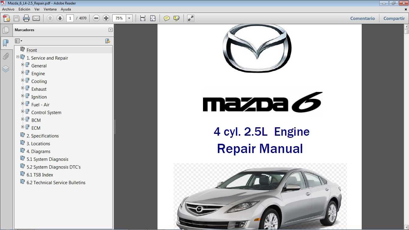 mazda 6 2015 workshop repair manual