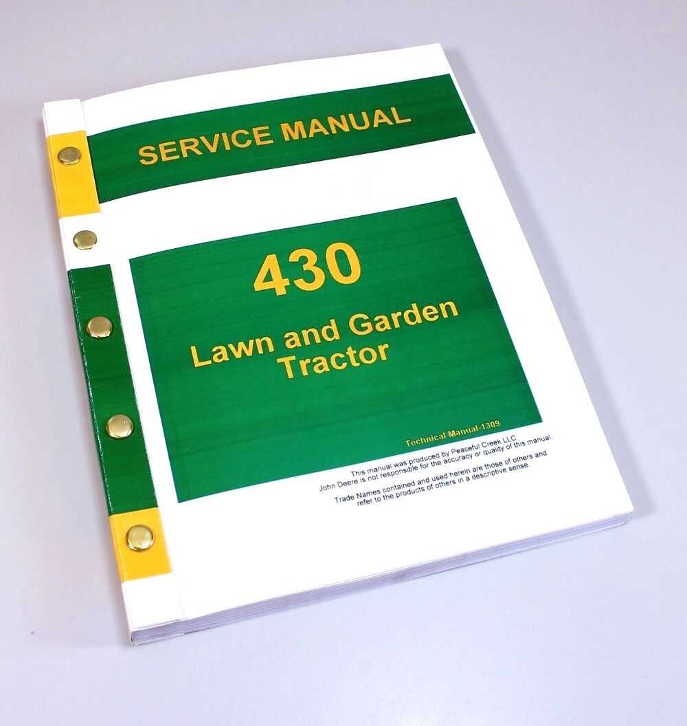 john deere 430 diesel lawn tractor repair manual