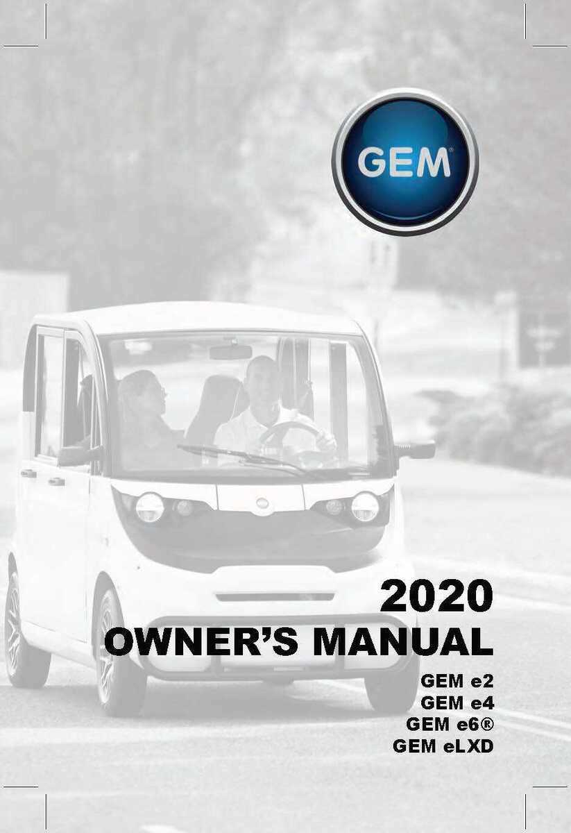 gem electric car repair manual