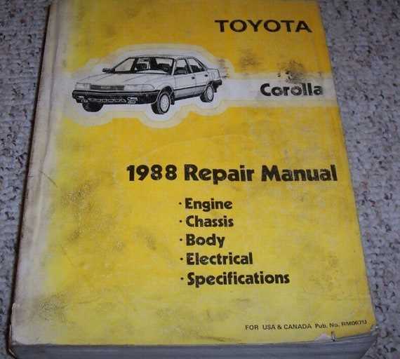 toyota corolla service and repair manual