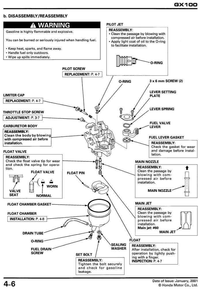 honda gx100 repair manual