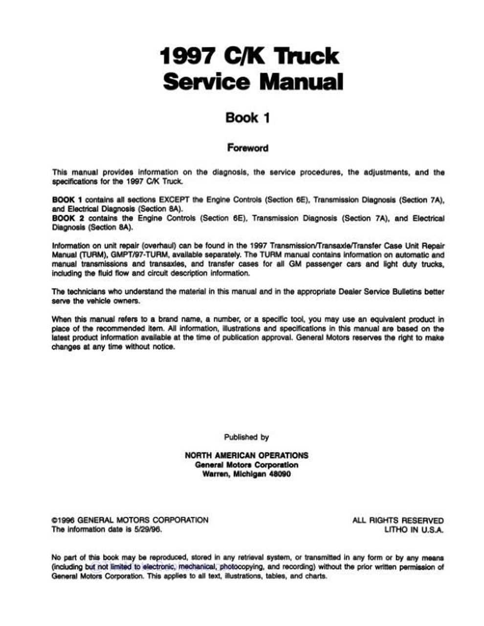 1997 chevy silverado repair manual