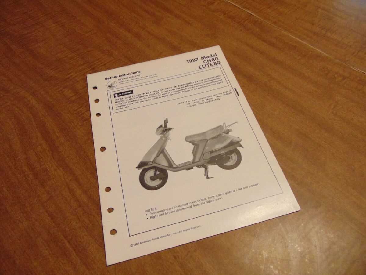 honda elite 80 repair manual