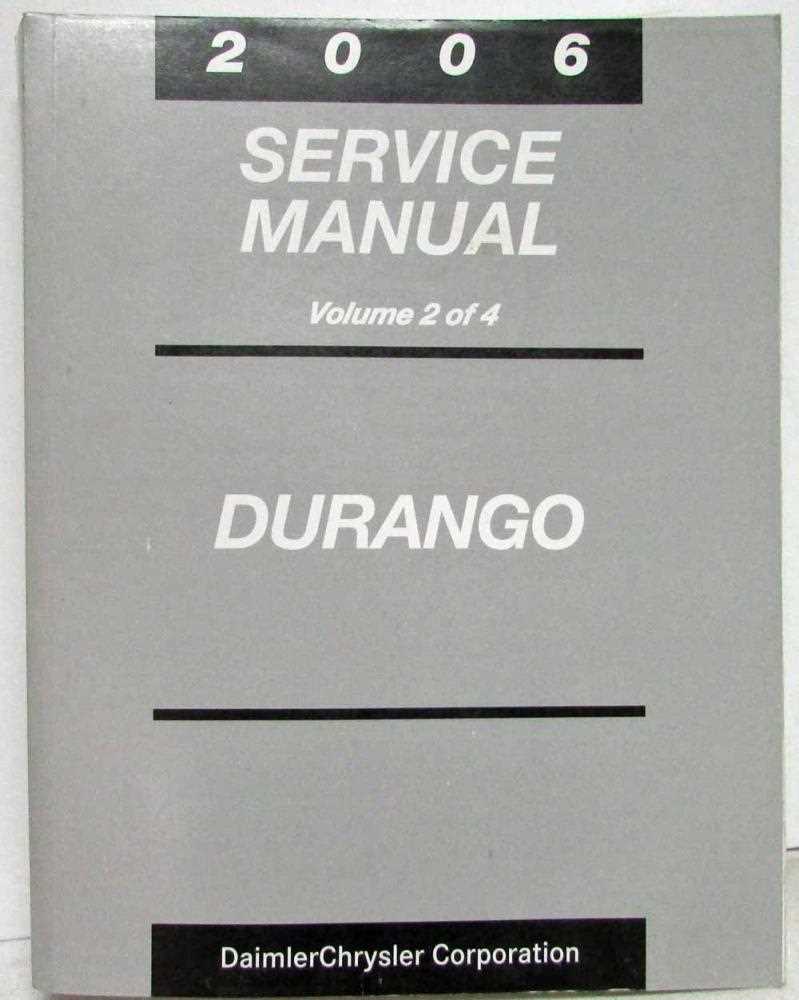 2006 dodge durango repair manual