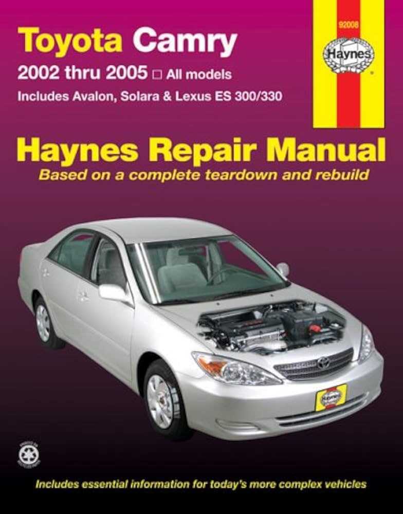 2005 toyota avalon repair manual