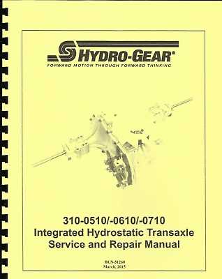 hydro gear repair manual