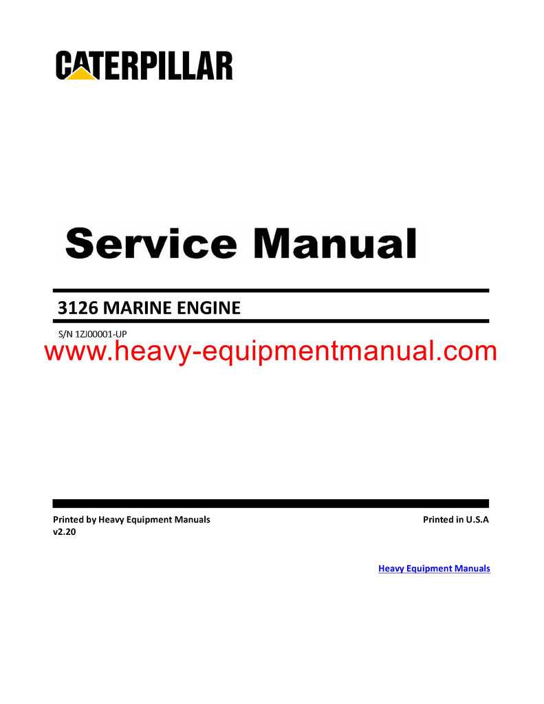 caterpillar 3126 engine repair manual