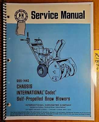 cub cadet snow blower repair manual