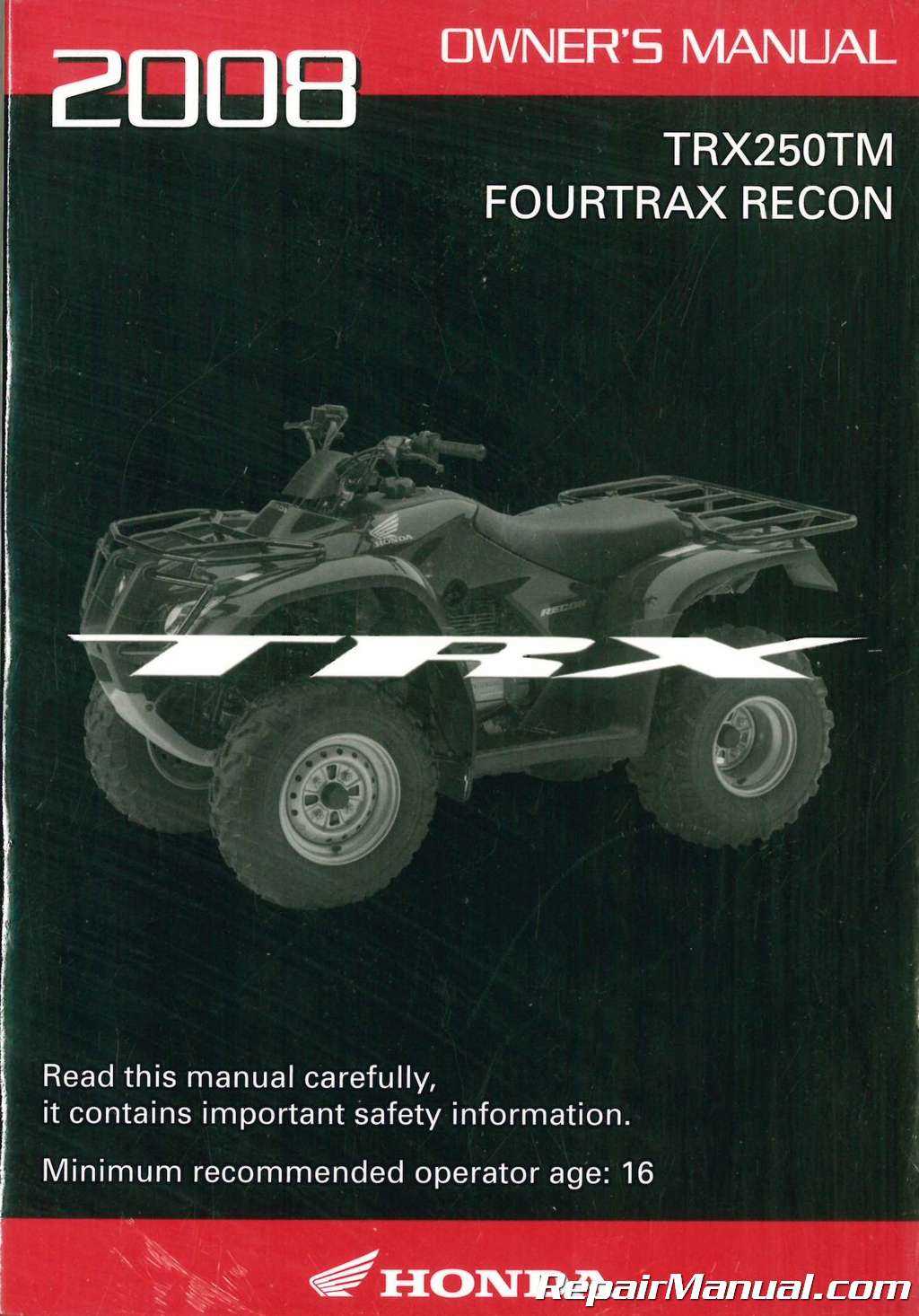 honda recon repair manual