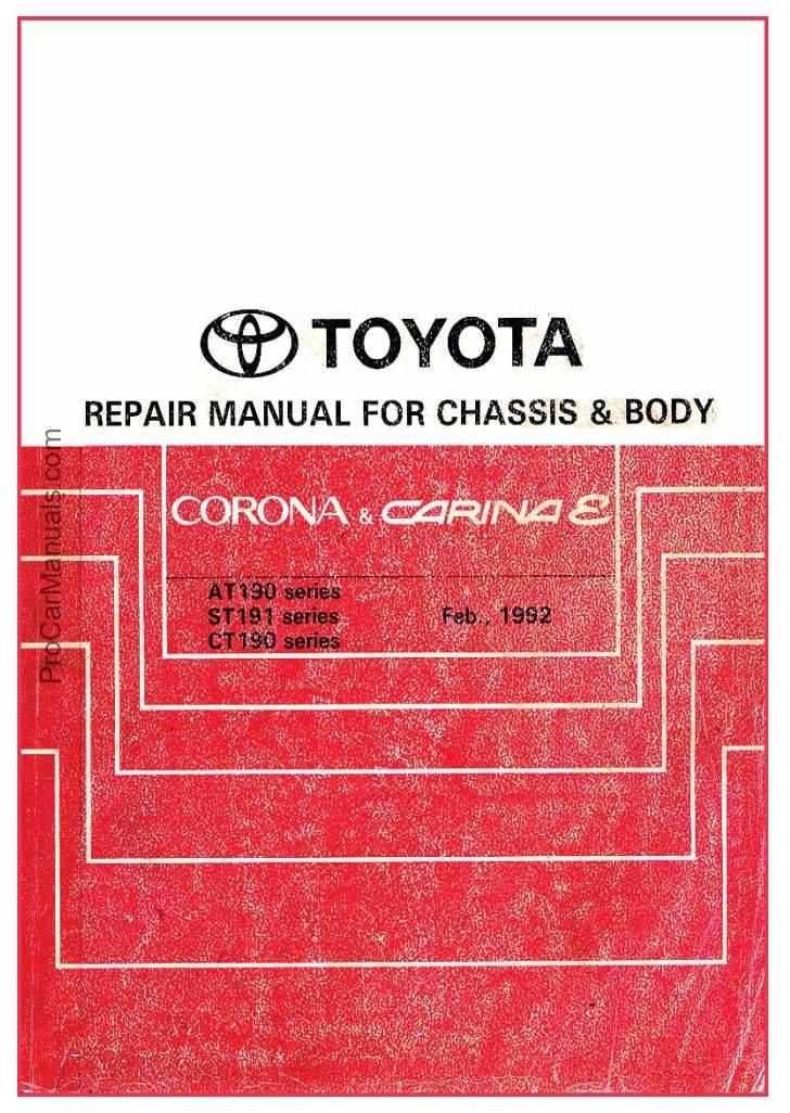 free toyota repair manuals