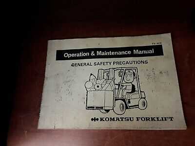 komatsu forklift repair manual