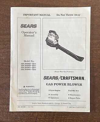 craftsman leaf blower repair manual