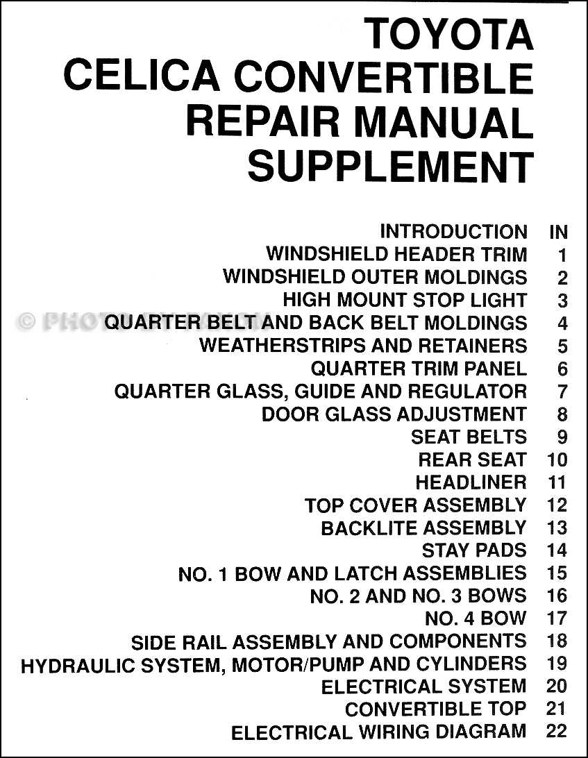 2001 toyota celica gt repair manual