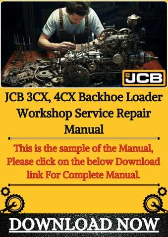 jcb 3cx backhoe loader service repair manual