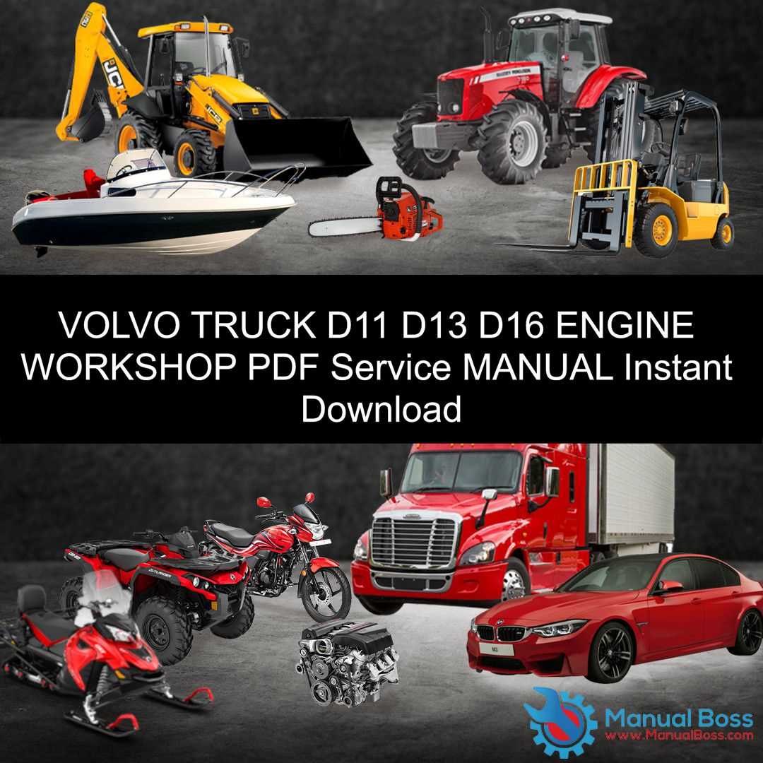 volvo truck d11 d13 d16 engine workshop service repair manual