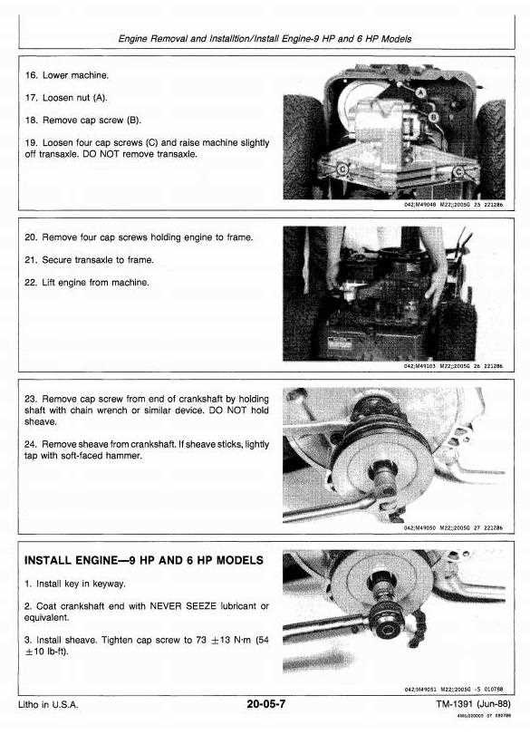 john deere gx75 repair manual