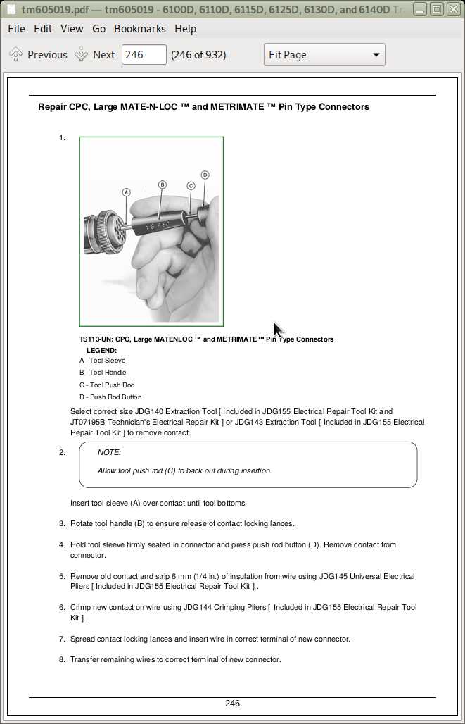 john deere 6115d repair manual