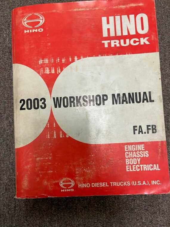 hino truck repair manual