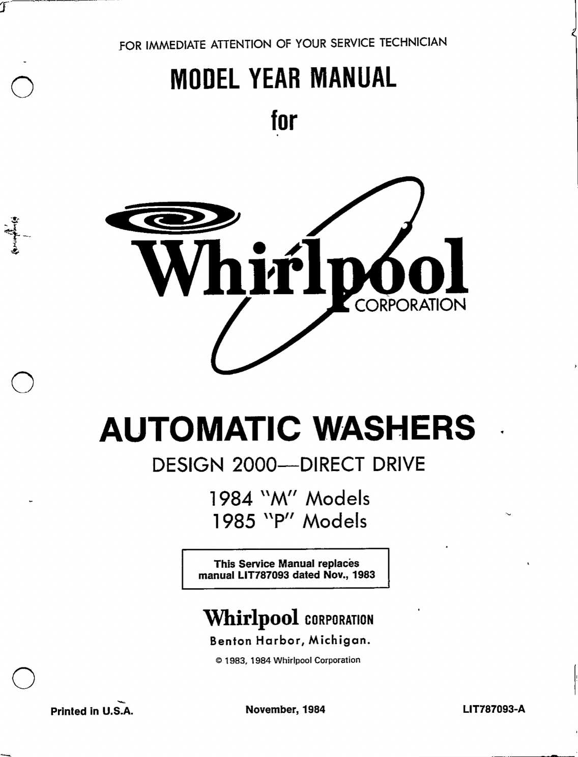 whirlpool front load washer repair manual