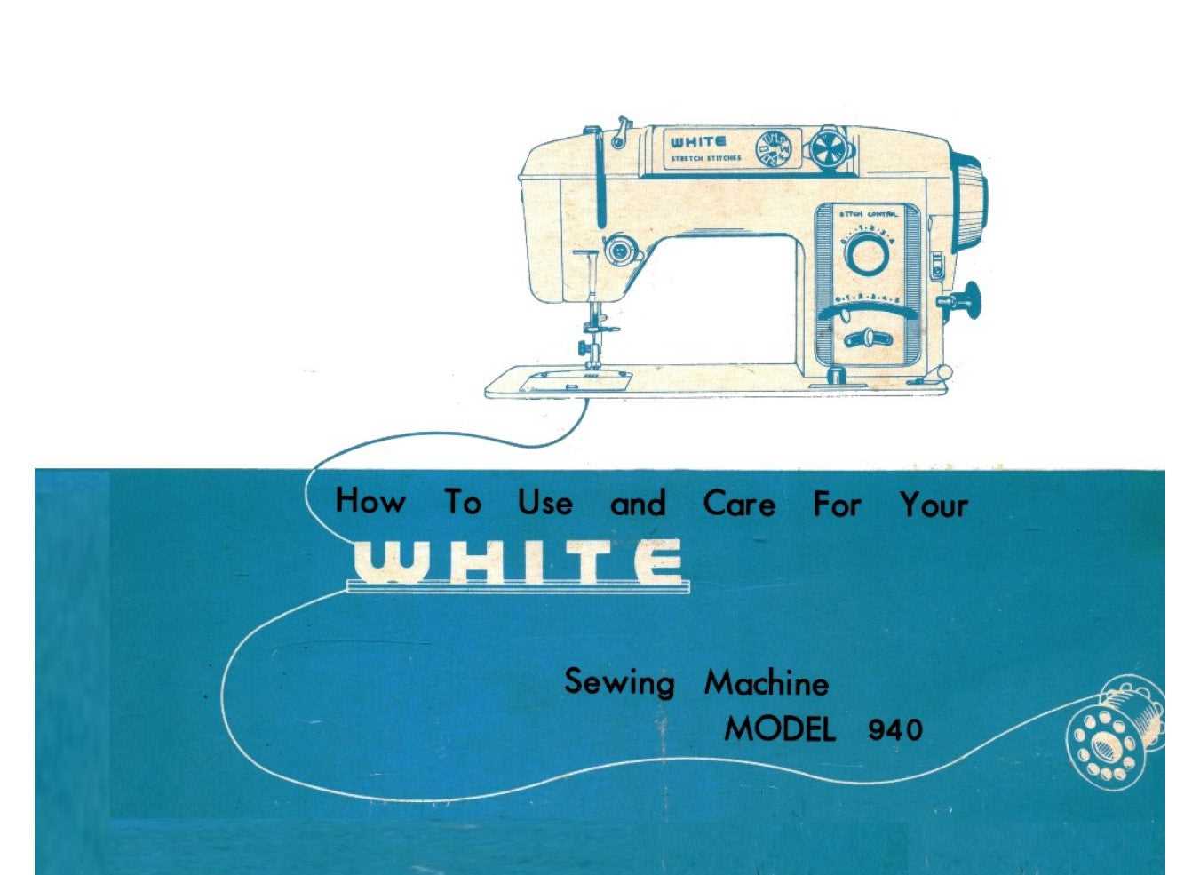 white sewing machine repair manual