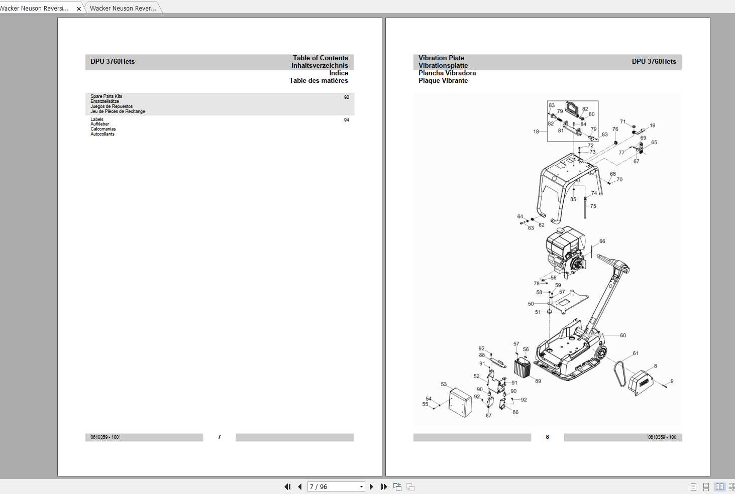 wacker neuson dpu 6555 repair manual