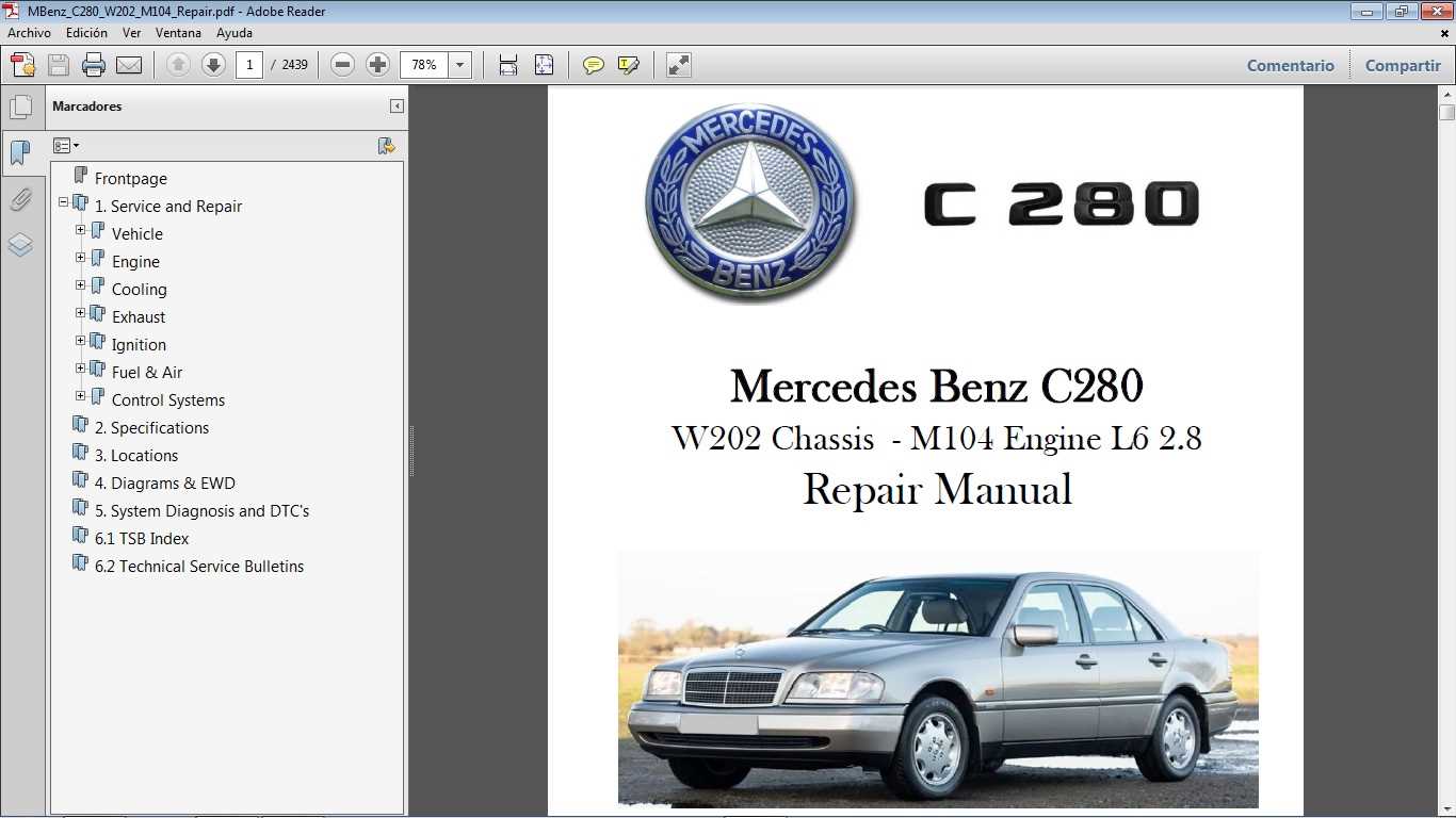 1997 mercedes c280 repair manual