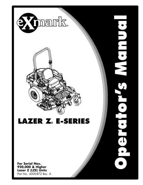 exmark lazer z repair manual