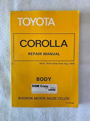 toyota corolla repair manual