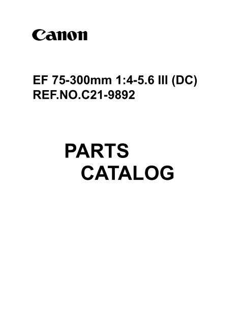 canon lens repair manual