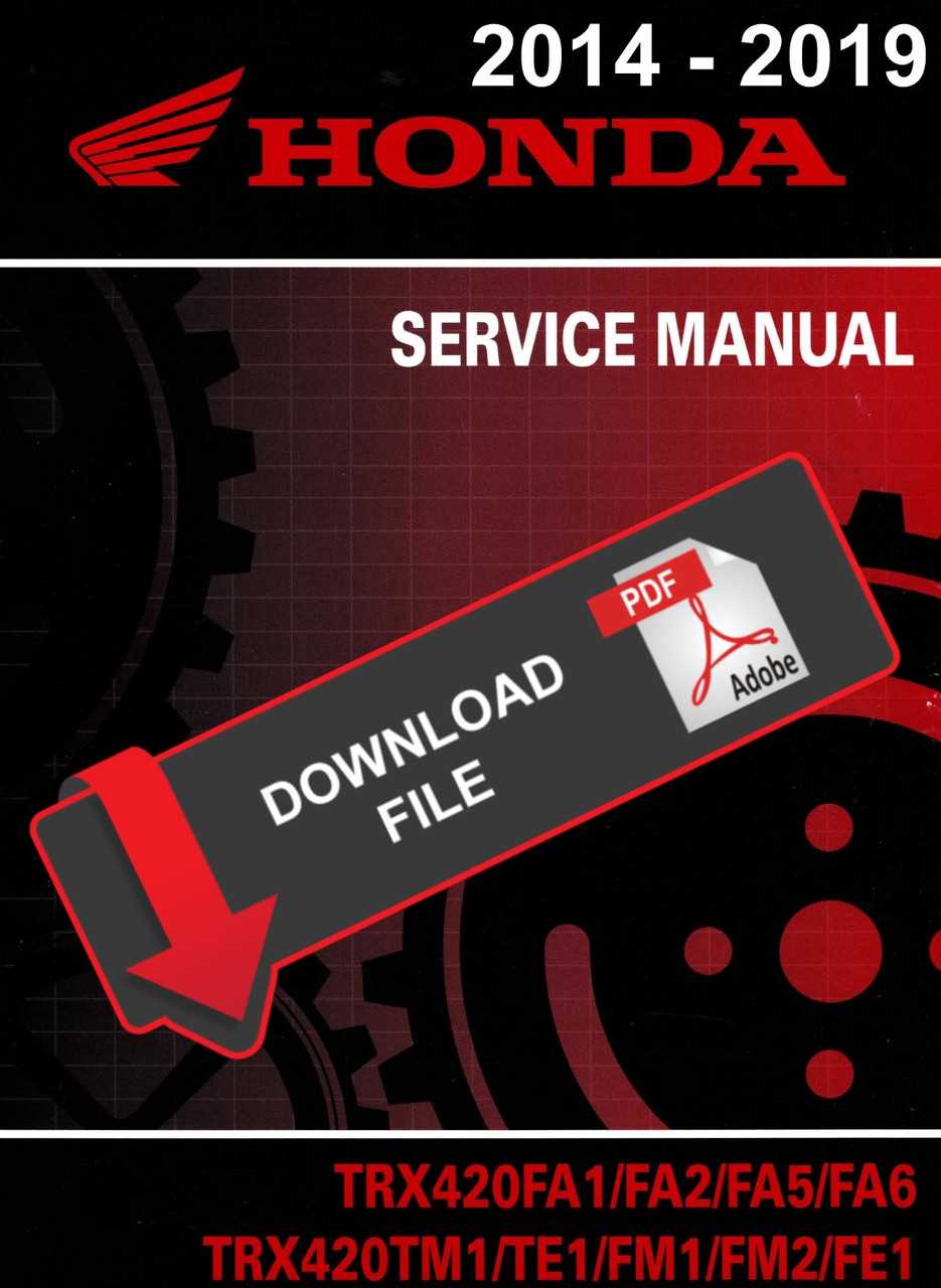 honda 4 wheeler repair manual